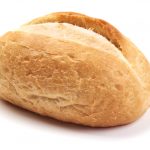 Freshly,Baked,Crispy,Bread,Roll,,Close-up,,Isolated,On,A,White