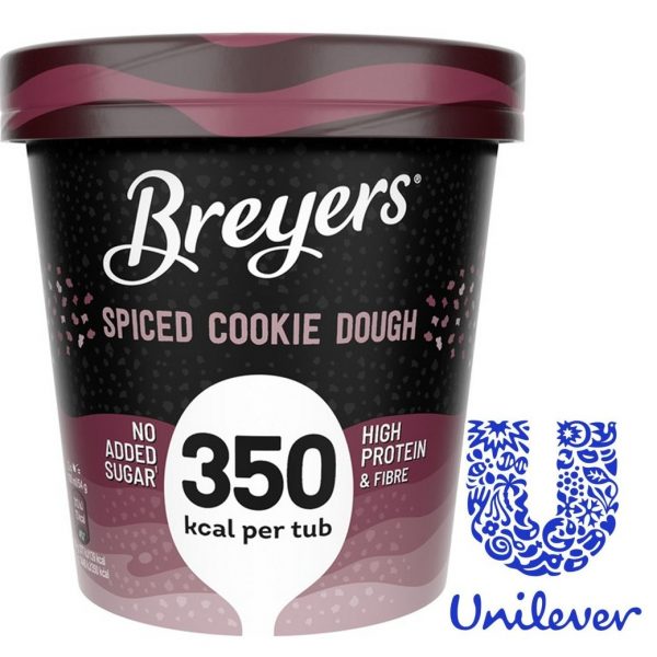 Breyers Vanille & kaneel ijs met stukjes gemberkoekdeeg 8x465ml