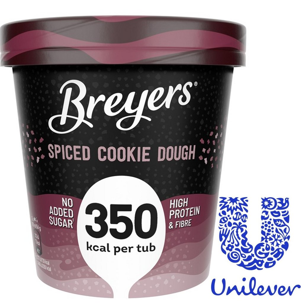 Breyers Vanille & kaneel ijs met stukjes gemberkoekdeeg 8x465ml