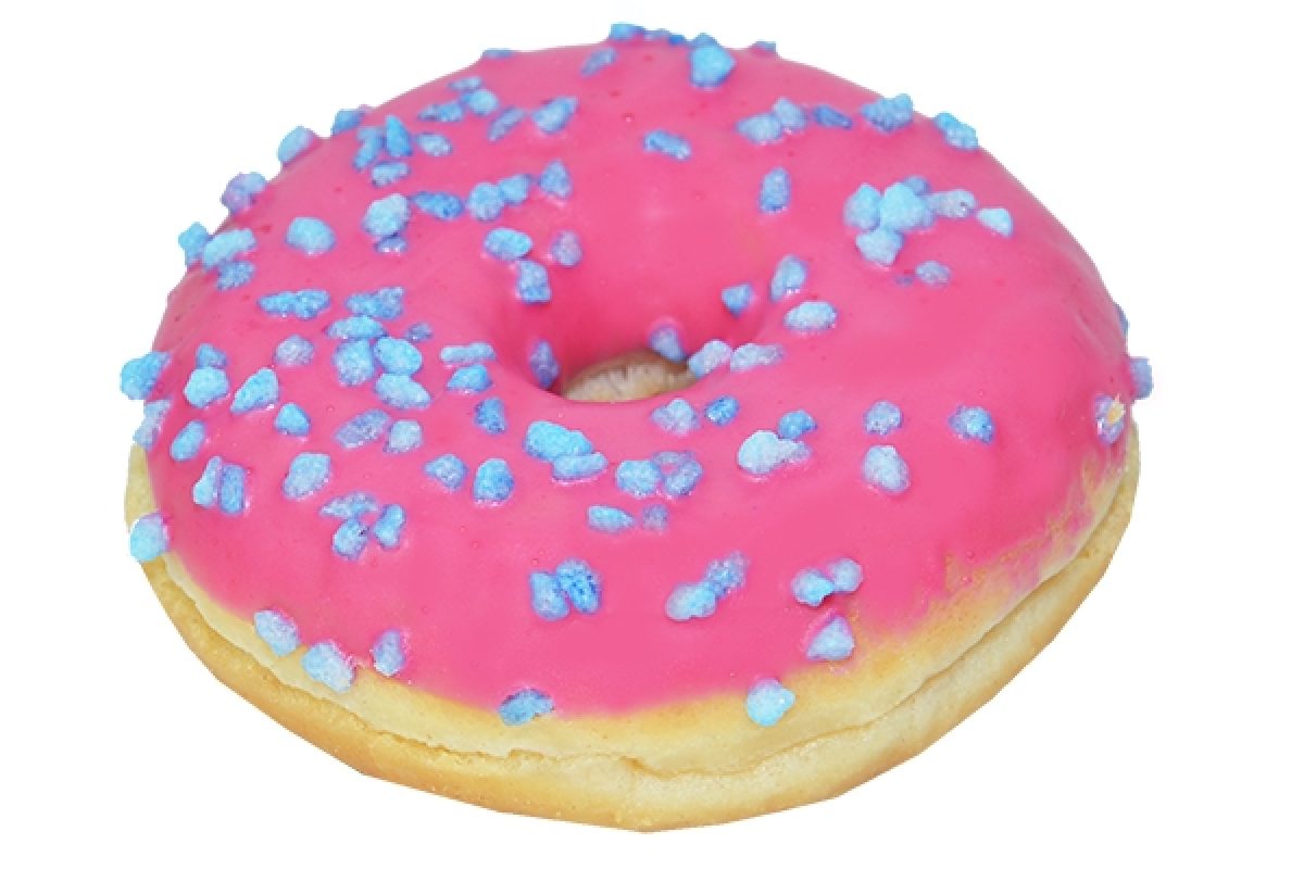 huid Schrijf op gloeilamp 48 Grote Roze Bubblegum Donuts - MegaFoodStunter