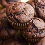 Chocolate,Muffins,With,Crispy,Top,(selective,Focus)