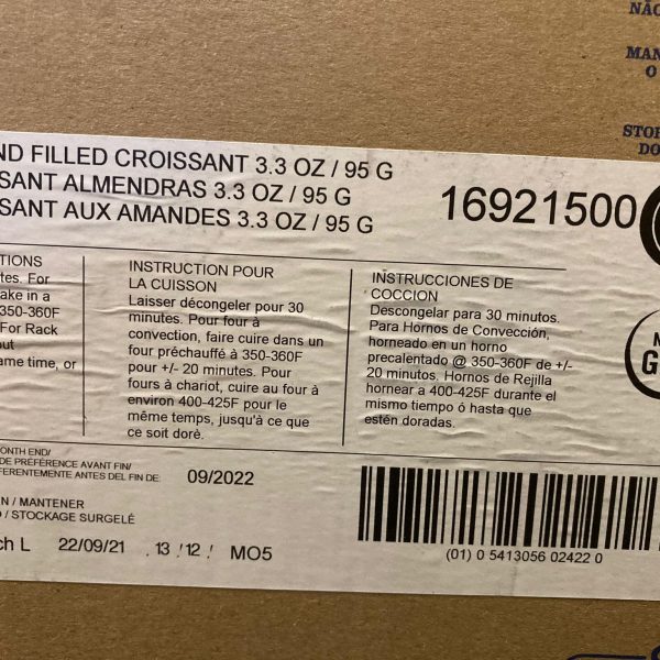 Croissant Amandel 66 x 90 gram 4 Croissant Amandel 66 x 90 gram - Afbeelding 4