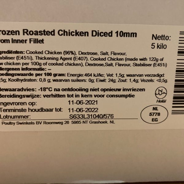 5 kilo kleine Geroosterde Stukjes kip - Afbeelding 3
