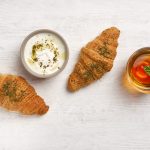 Croissants,With,Zaatar,And,Labneh,On,White,Wooden,Table.,Top