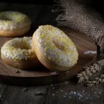 Lemon,Donuts,On,Rustic,Wooden,Table