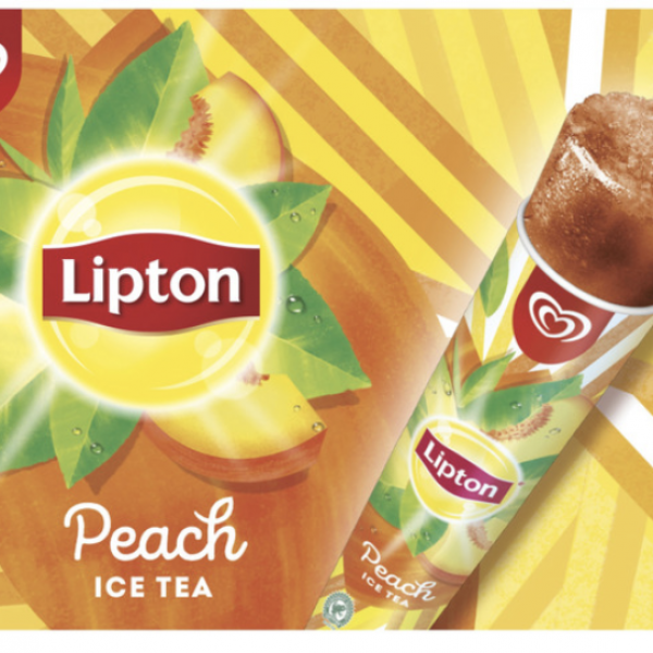 6 dozen Lipton Peach Ice Tea 4 ijsjes per doos 420ml