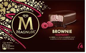 8 dozen Magnum Brownie Frambozenijs 4x50ml