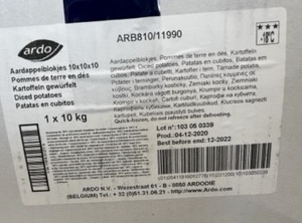 10 kilo  Aardappel blokjes 10x10x10 - Afbeelding 3