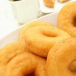 plain donuts with coffee cup