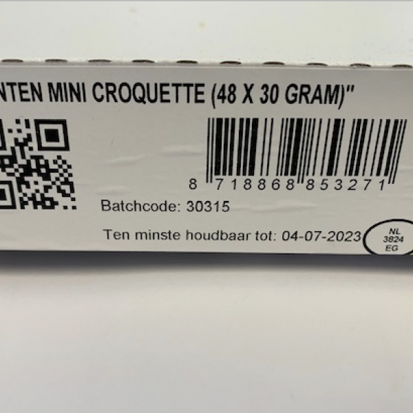 48 mini Groenten Croquette 30 gram per stuk 4 48 mini Groenten Croquette 30 gram per stuk - Afbeelding 4
