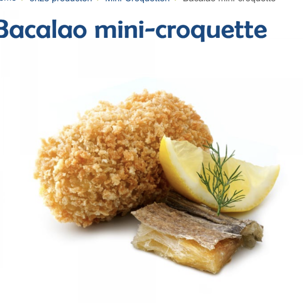 40 Bacalao mini Croquette 30 gram per stuk