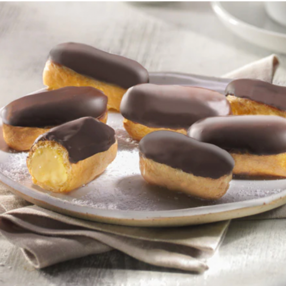 choco eclairs on plate lifestyle