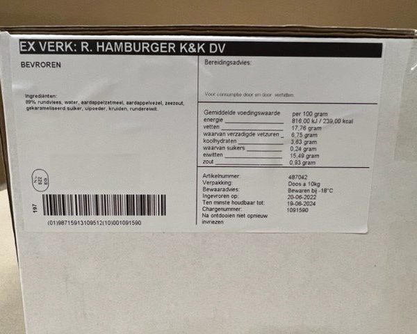 Runderhamburger 10 kg - Afbeelding 3