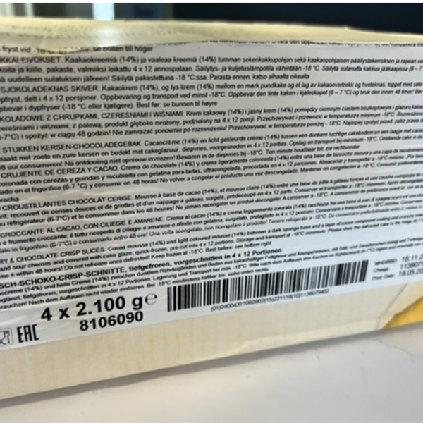 48 x Kersen & Chocolade Crisp gebakjes 175 gram per stuk - Afbeelding 5
