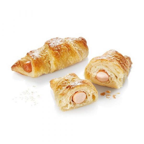 Croissant met knakworst (varken) 60x110 gram 1 Croissant met knakworst (varken) 60x110 gram - Afbeelding 1