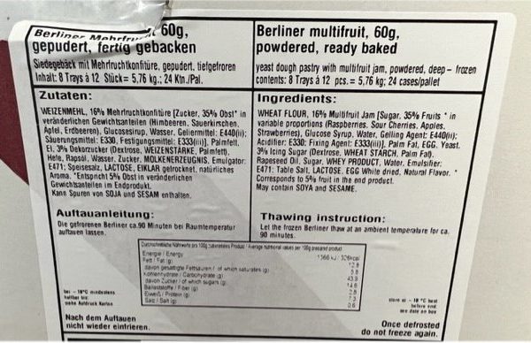 Berlinerbol Multivrucht 96 stuks a 60 gram - Afbeelding 3