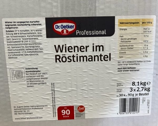 Dr Oetker Rösti aardappelpockets gevuld met worst 90 stuks a 90 gram - Afbeelding 3