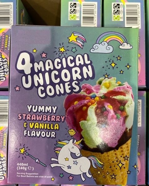 Unicorn IJshoorntjes 48 stuks a 110 ml - Afbeelding 2