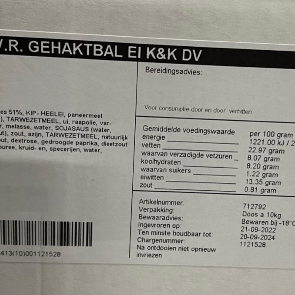 Mini gehaktballen kant en klaar 10 kilo 3 Mini gehaktballen kant en klaar 10 kilo - Afbeelding 3