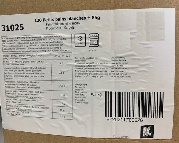 Petit Pain 120 stuks a 85 gram 3 Petit Pain 120 stuks a 85 gram - Afbeelding 3
