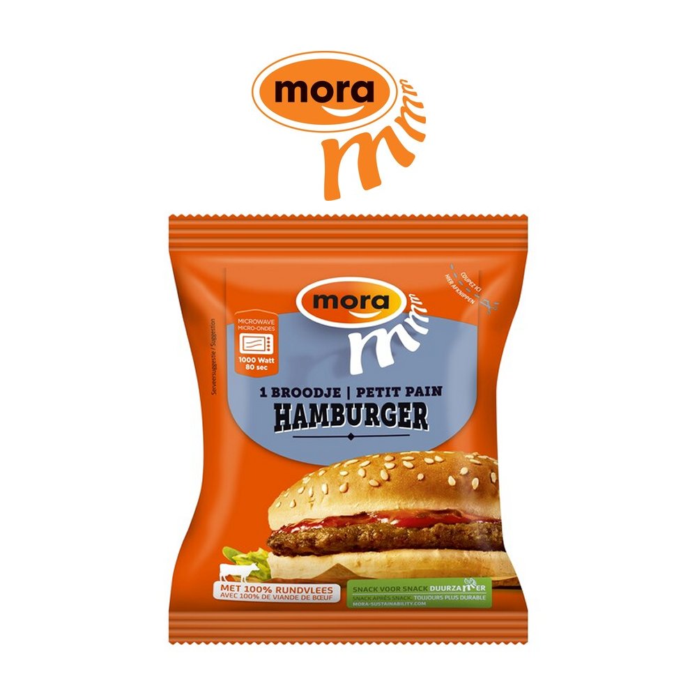 leveren Vorm van het schip Centraliseren Mora Broodje Hamburger 10 stuks a 120 gram - MegaFoodStunter