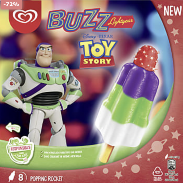OLA Disney Buzz 12 dozen x 6 ijsjes ''Samen Tegen Voedselverspilling''