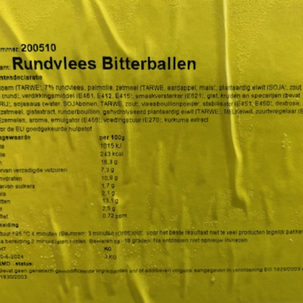 Bitterbal Rundvlees 3 kilo - Afbeelding 3