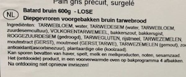 Baguette Bruin 10 x 600 gram - Afbeelding 3