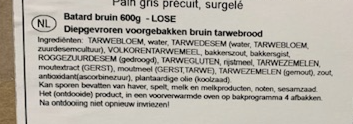 Baguette Bruin 10 x 600 gram