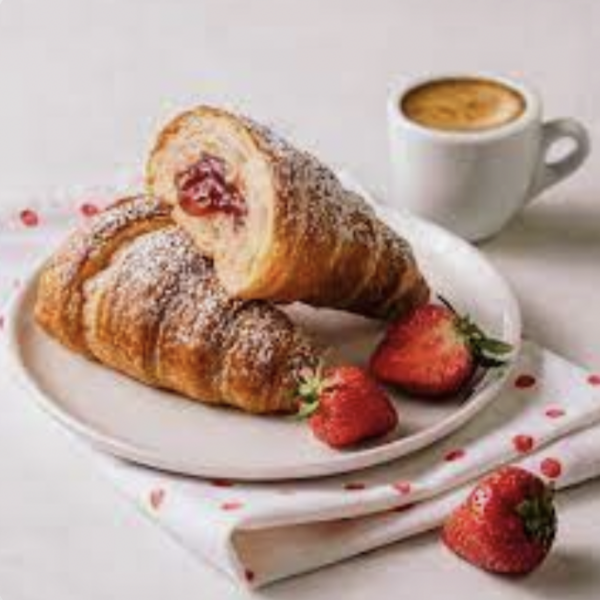 Croissant Met Aardbei Vulling 60 x 95 gram - Afbeelding 1
