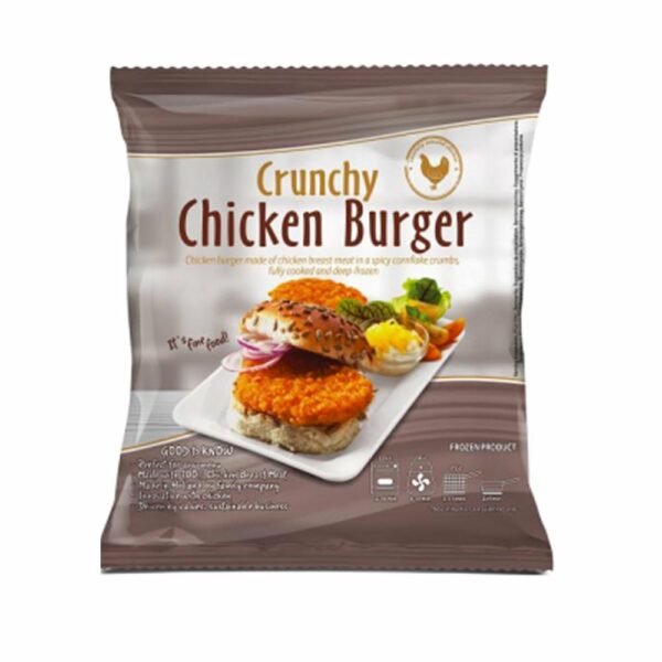 Crunchy kipfilet Burger 4x1 kilo *halal*