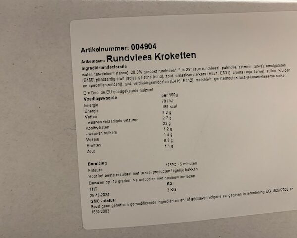 Kroket Rundvlees 3 kilo - Afbeelding 2