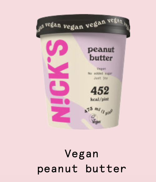 IJsbekers vegan peanut butter 8x473ml ** Samen Tegen Voedselverspilling **