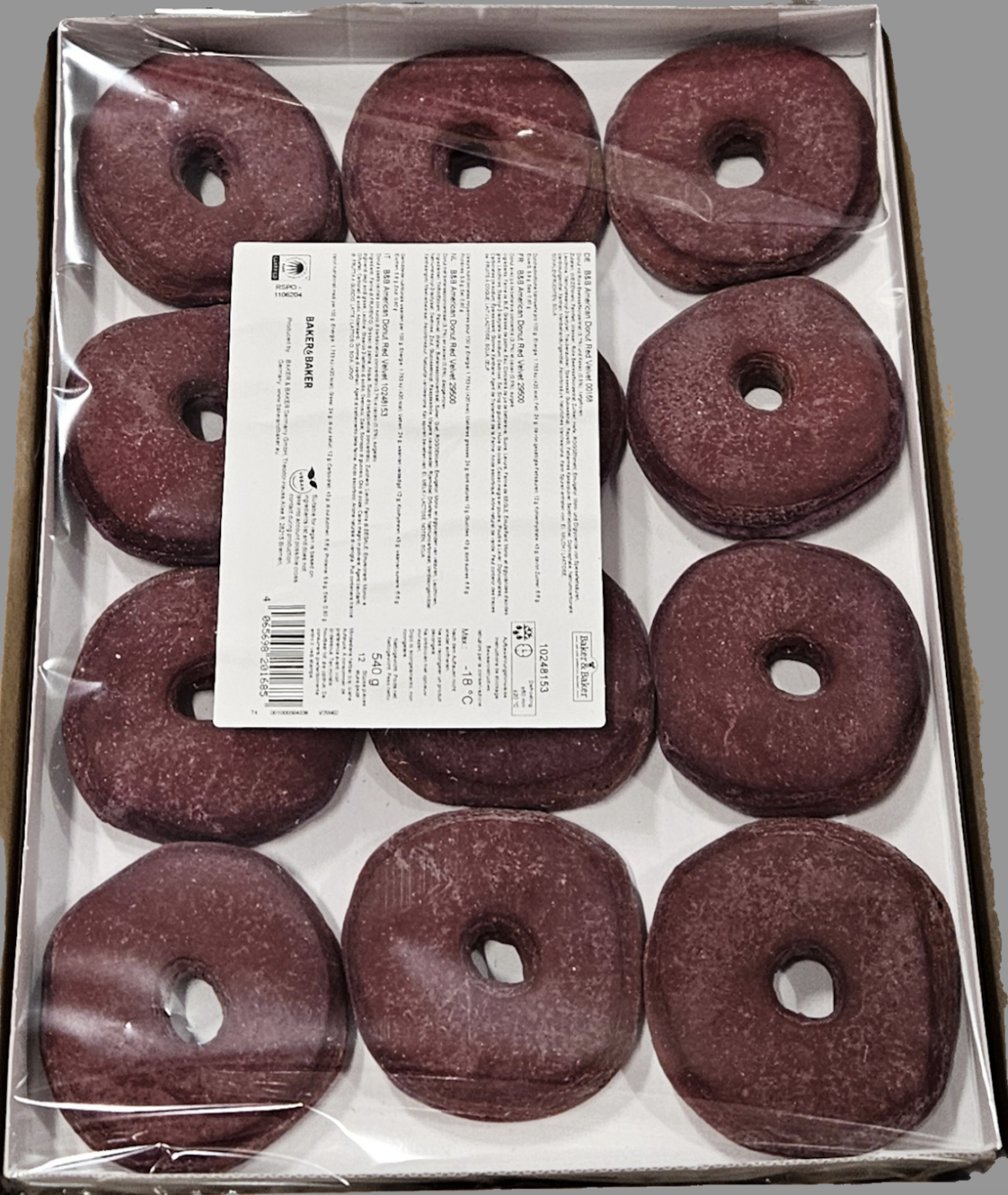 America Donut Red 48x45 gram  (4 x 12 per tray)