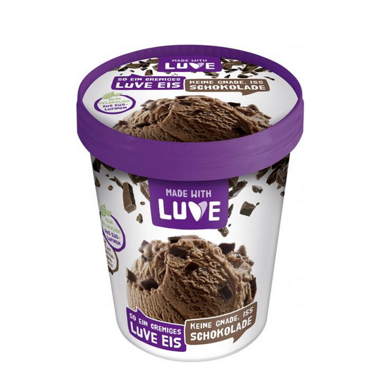 chocolade bekers ijs 8 x 450ml Lupinen ijs