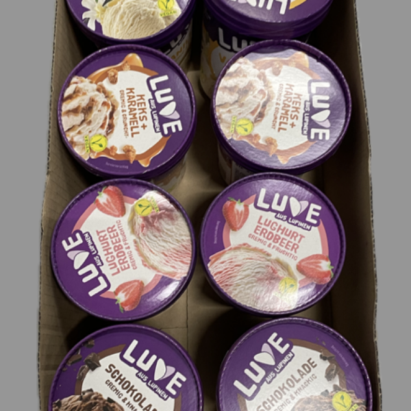 mix doos met ijsbekers 8 x 450 ml lupinen ijs ''Samen Tegen Voedselverspilling'' - Afbeelding 1