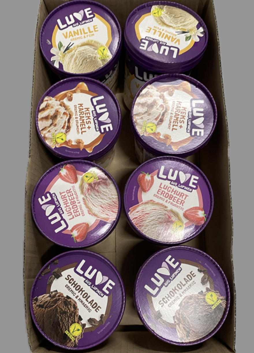 mix doos met ijsbekers 8 x 450 ml lupinen ijs ''Samen Tegen Voedselverspilling''