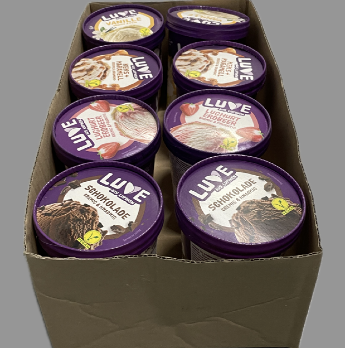 mix doos met ijsbekers 8 x 450 ml lupinen ijs ''Samen Tegen Voedselverspilling''