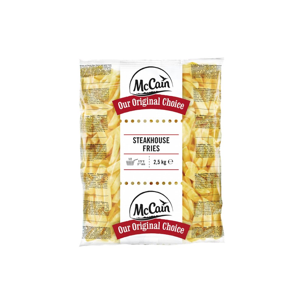 Steakhouse frites Mccain 5 x 2,5 kilo