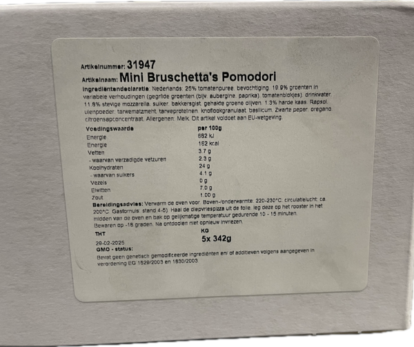 Mini Bruschetta's Pomodori 5x342 gram - Afbeelding 3