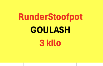 RunderStoofpot Goulash ca 3 kilo
