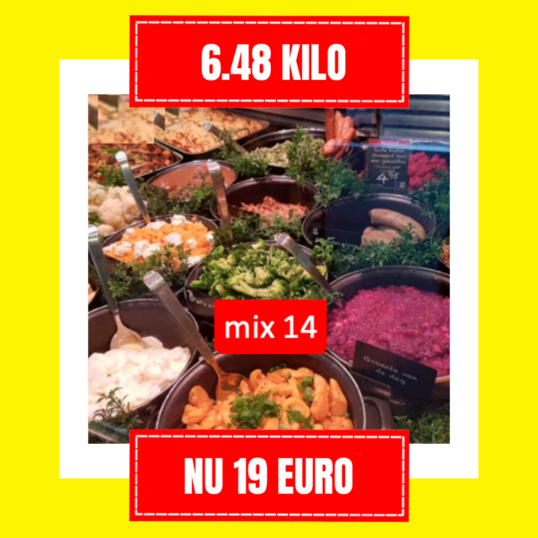 maaltijden 12 stuks (6 soorten x 2 a540 gram per stuk ) zie omschrijving mix nr 14