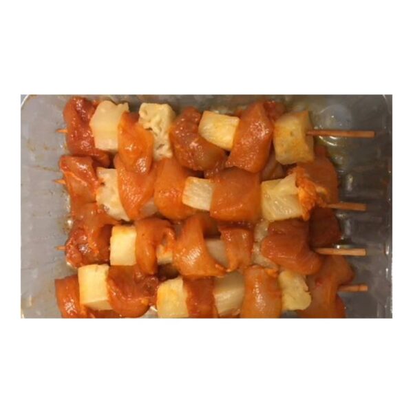 Gemarineerde kipspies met ananas 4x600 gram Halal