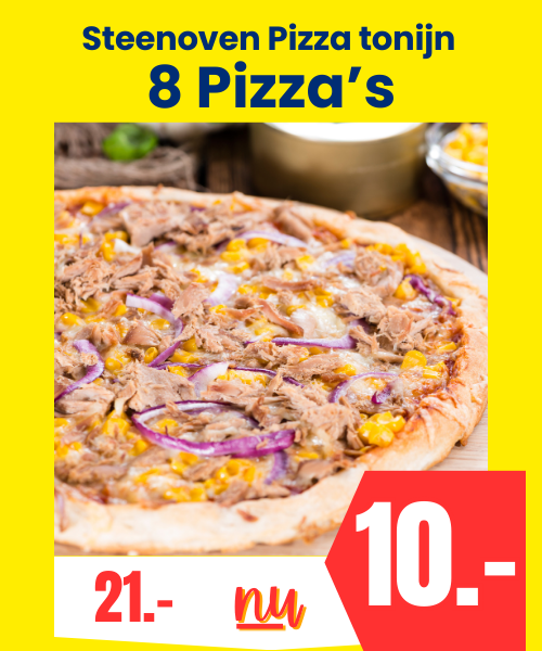 Steenoven Pizza tonijn 8 stuks a 365 gram 1 Pizza tonijn