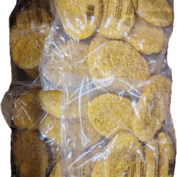 Gepaneerde Kipburger (Maïs kip) 9,24 kilo HALAL (14 zakken van 660 gram ca 72 schnitzels ) 2 Gepaneerde Kipburger (Maïs kip) 9,24 kilo HALAL (14 zakken van 660 gram ca 72 schnitzels ) - Afbeelding 2