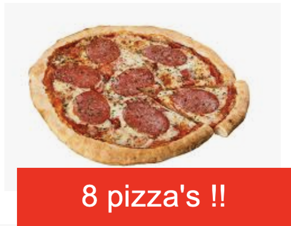 Steenoven Pizza Salami 8 stuks a 365 gram - Afbeelding 1