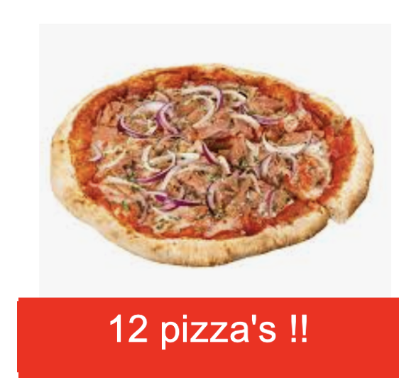 Steenoven Pizza tonijn 12 stuks a 365 gram