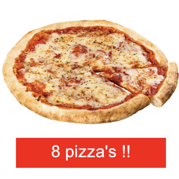 Steenoven Pizza Mozarella 8 stuks a 365 gram - Afbeelding 1