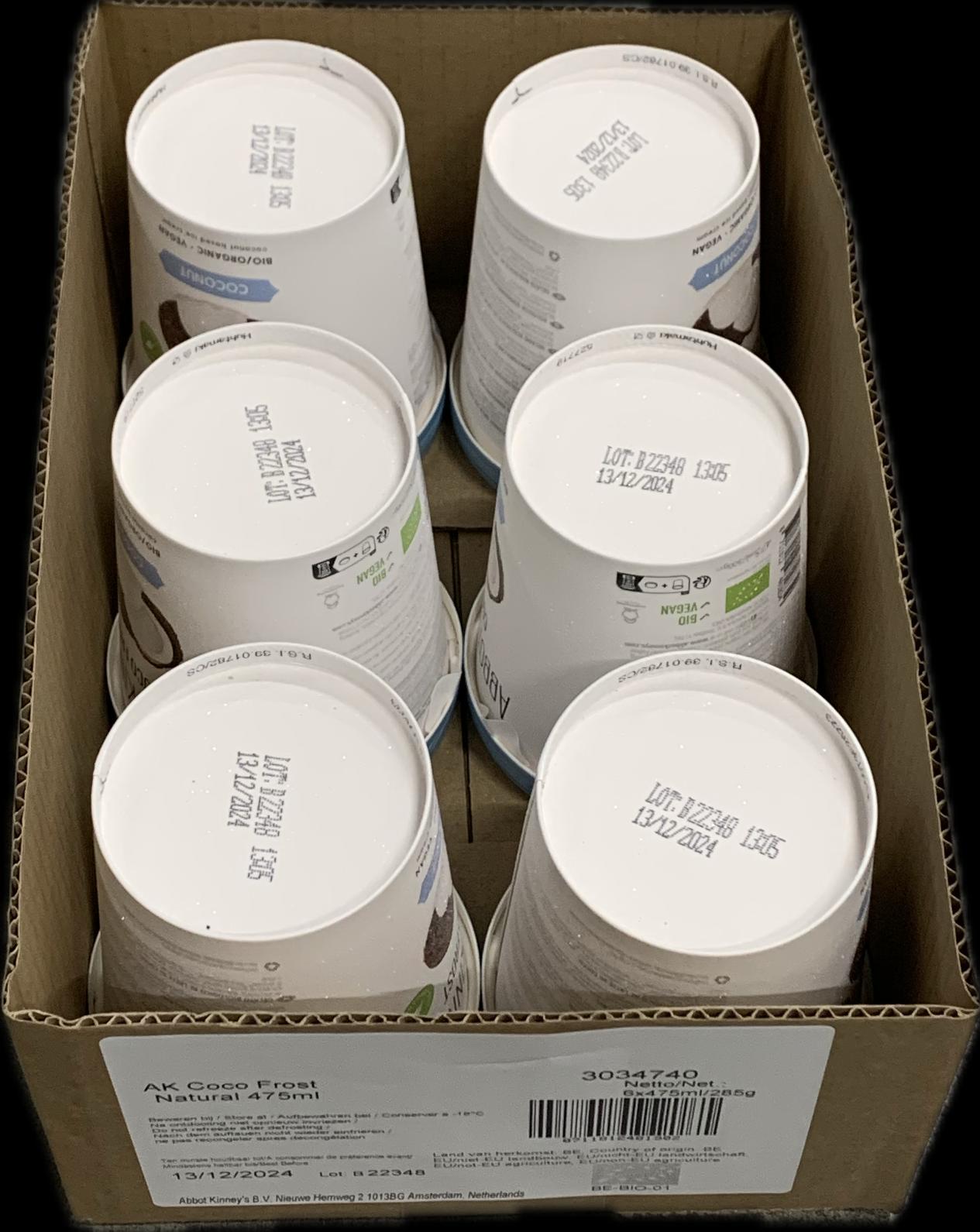 coco様 Coco Frost Kokosijs Hazelnoot & Chocolade 6x475 Ml - MegaFoodStunter