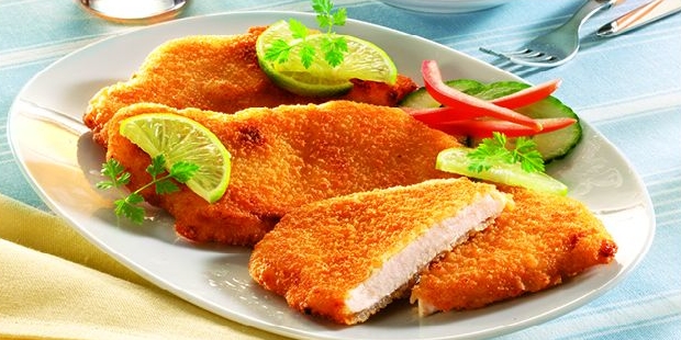 Kipfiletschnitzel, gepaneerd 8x150gram *de Diepvriesman* Kipfiletschnitzel, gepaneerd 8x150gram *de Diepvriesman*